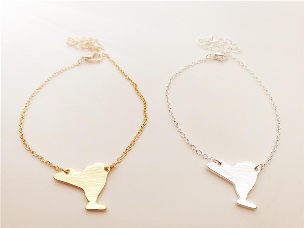 

New York Bracelet Cute World America USA State Map Bracelets Outline NY State Bracelets for Hometown Souvenir Gifts
