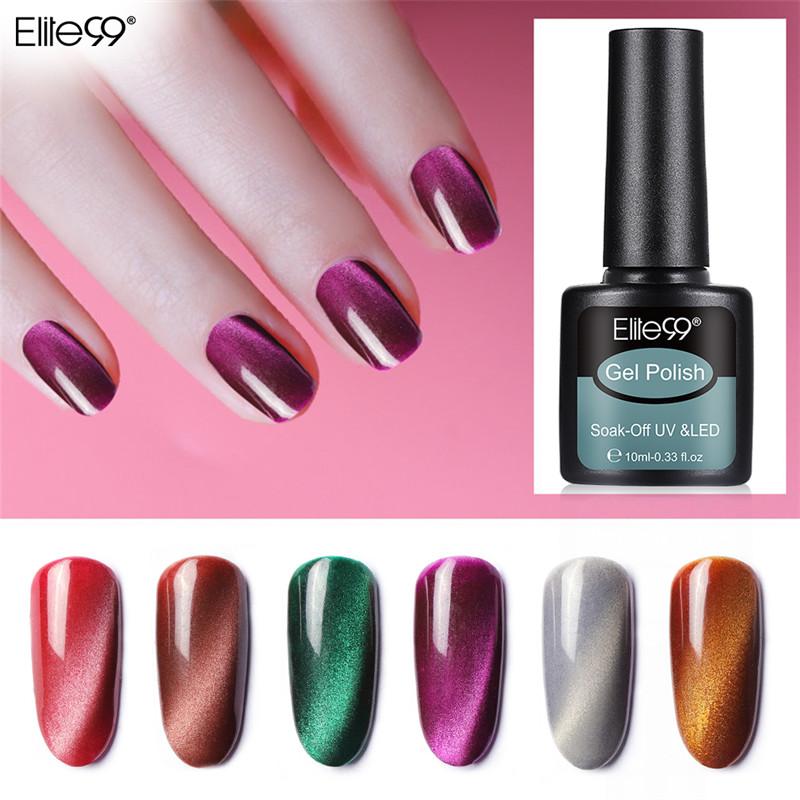 

Elite99 Cat's Eye Gel For Nail Polish 10ml Soak off Wide Line UV Gel Varnish Nail Art Magnetic Varnishes Lacquer, Base coat
