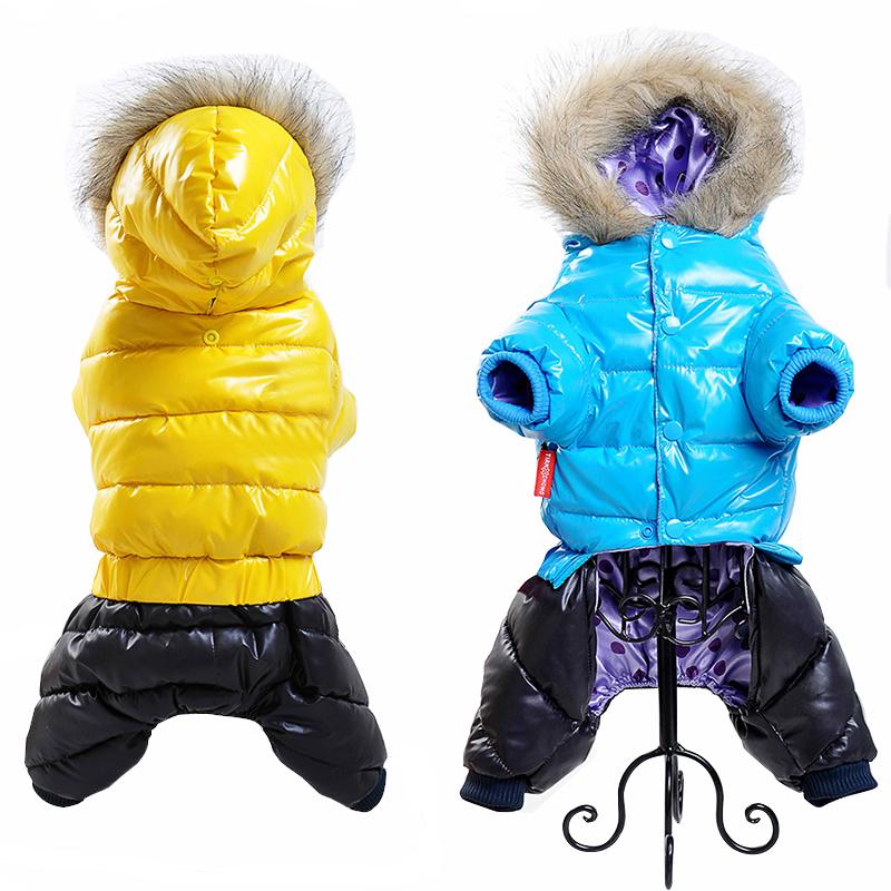 

Winter Pet Dog Clothes Super Warm Down Jackets For Small Dogs Thicken Waterproof Puppy Pet Coat Chihuahua Pug Clothing Overalls, Yellow