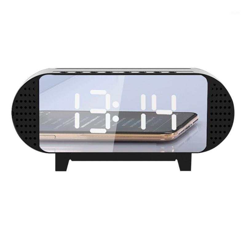 

Black Wireless Mirror Dual Alarm Clock Speakerwireless Wireless Mirror Dual Alarm Clock Audiocard Display Audio1
