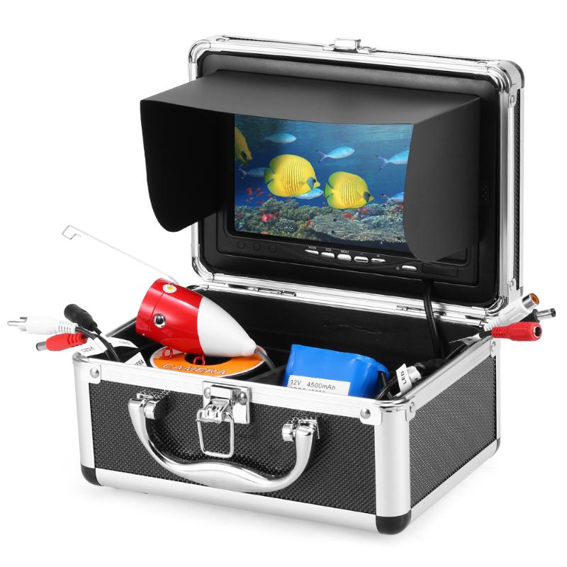 

1000TVL Waterproof Underwater Fishing Camera Portable 7 inch LCD Monitor Fish Finder Sonar 15m Cable for Ice Lake Boat Fishing