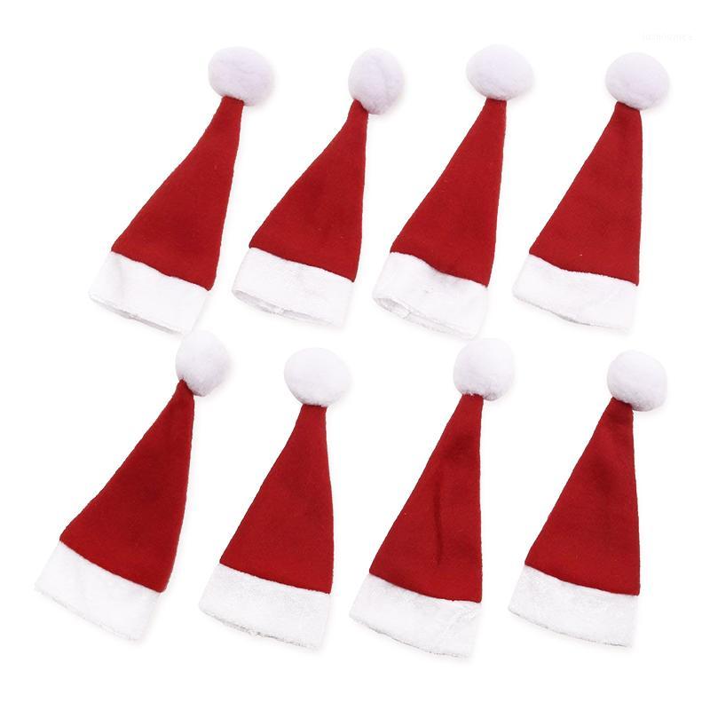 

New 8 x Case Cover Santa Hat 15.5x6cm Cutlery Holder for Christmas1