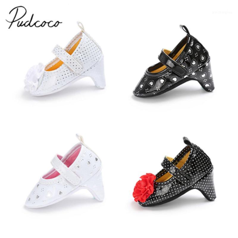 

Baby High Heels Shoes Newborn Girl Bowknot Photos Prop Princess Toddler Crib Flower Shoes First Walkers -18M1