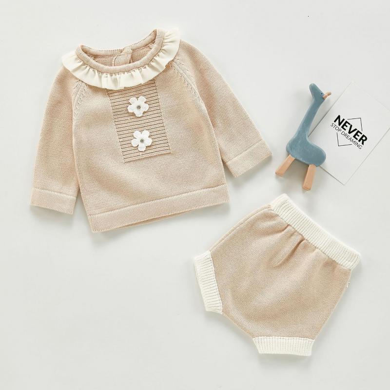 

2021 Autumn New Girl Clothes Baby Knit Sweater Cardigan + Shorts Suit Two Piece Kids Girls Knitted Clothing Set It7o, 203s06