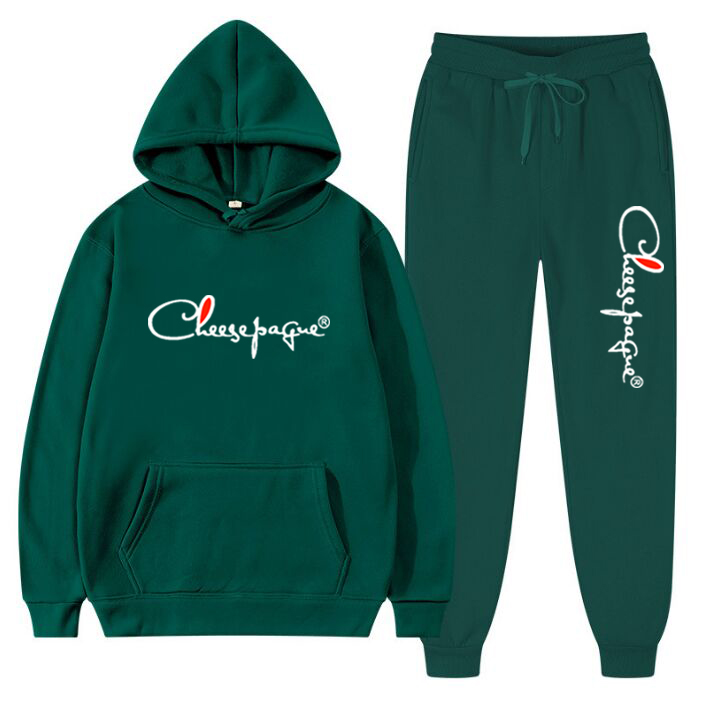 

2022 Spring Autumn Fashion Black Tracksuit Cotton Men's Sportswear 2 Pieces Sets Sports Suit Jacket+Pant Sweatsuit Male Brand Clothing