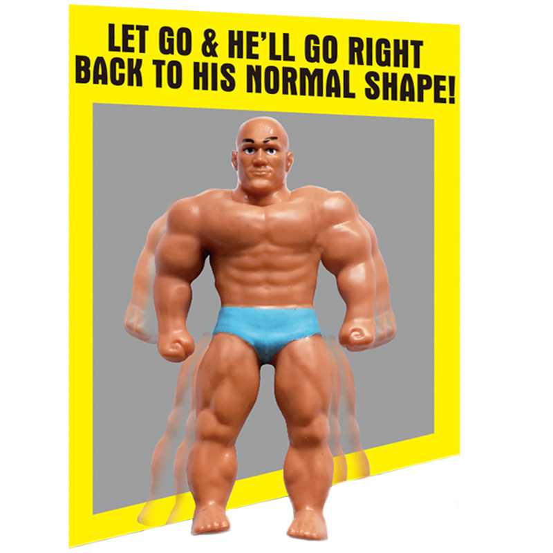 Stretch Armstrong Figure Joker Clown Bodybuilder Chimpanzee Robot Supe 