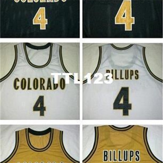 

Vintage 121 #4 Chauncey Billups College jersey Black White Beige Colorado Buffaloes Or customize any number 121 Stitched Jersey