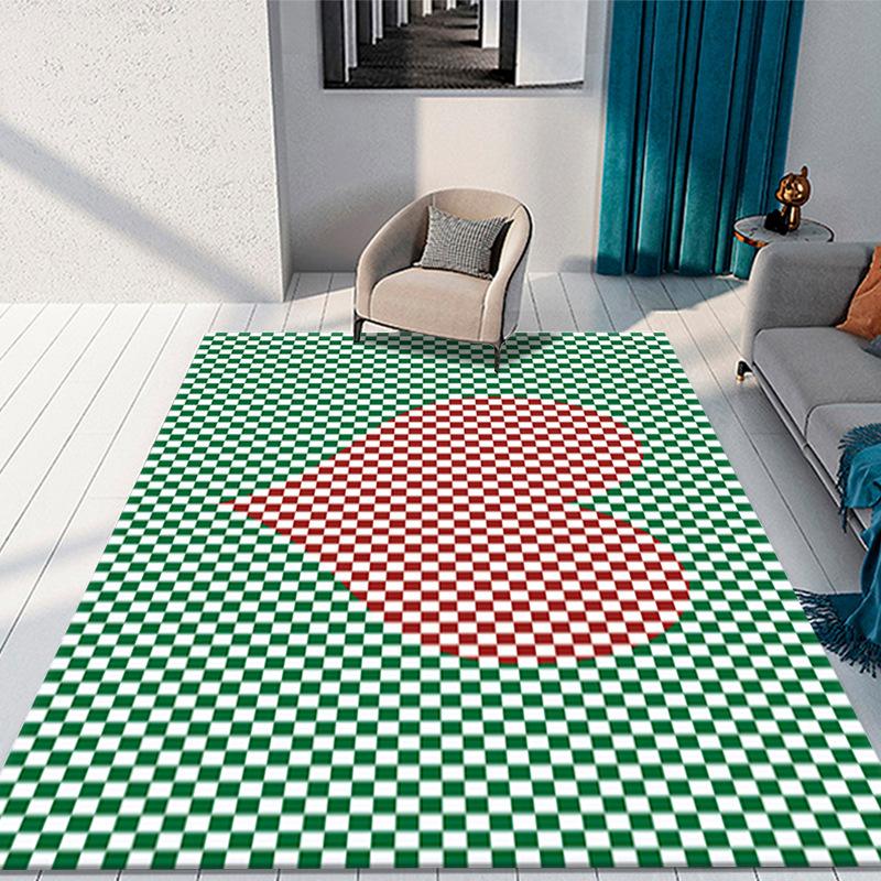 

Carpets Modern Minimalist Chessboard Plaid Carpet Bedroom Living Room Sofa And Tea Table Home Study Balcony Corridor Tatami Non-Slip Rug