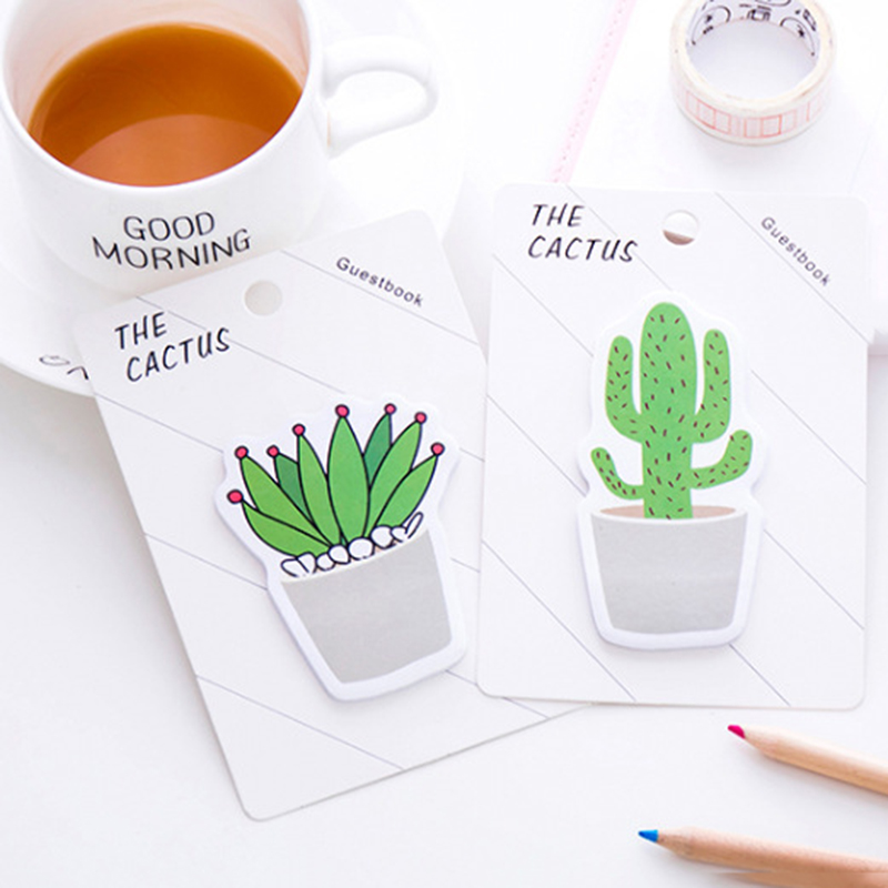 

Cactus Memo Pad Sticky Note Sticker Memo Book Note Paper N Stickers Stationery Office Accessories School Supplies