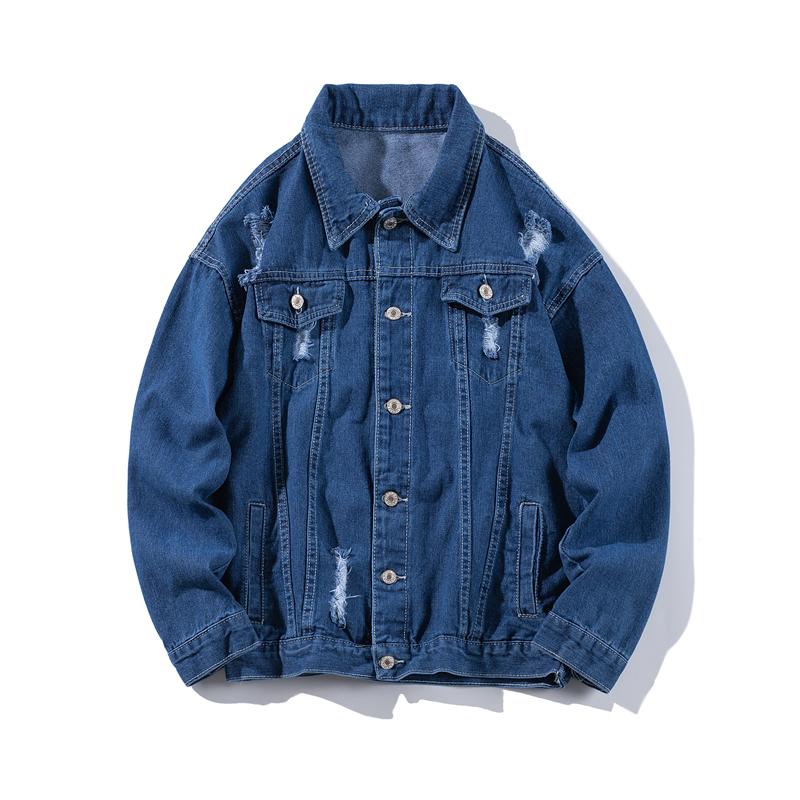 

2020 denim jacket white male Korean trend big size jacket male, Blue