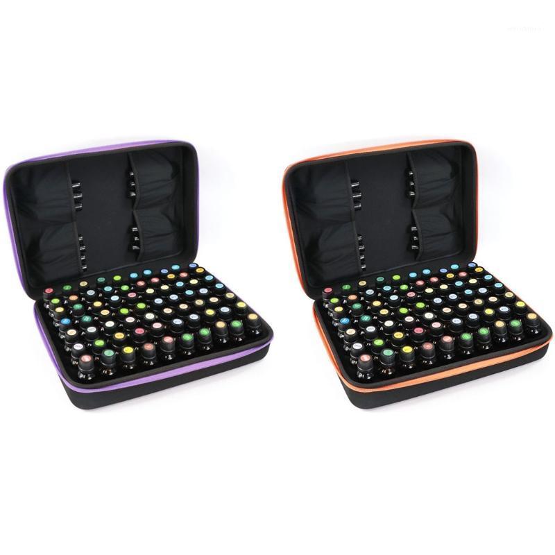 

70 Bottles 15ml Rollers Essential Oil Case Protect Travel Carrying Shockproof H8WD1, Orange