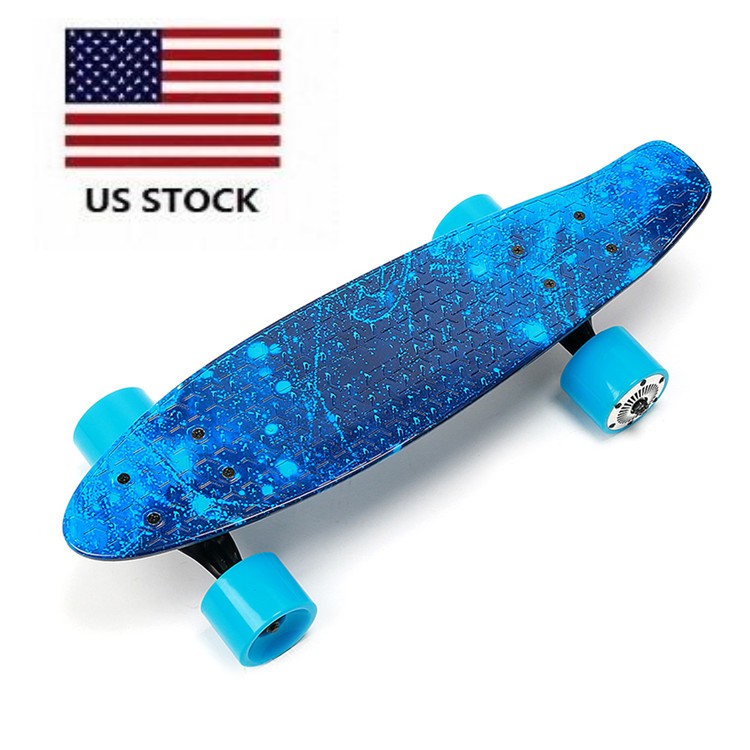 

New Type Sky Blue Personal Transportation Mini Electric Skateboard With Remote Portable Teenager And Audlts City Commuting Tool W34815708
