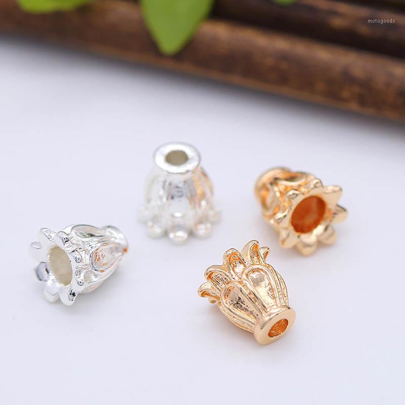 

30pcs Brass Casted 9x10mm Flower Cap Charms Tassel End Caps Bead for Bracelet Necklace DIY Jewelry Findings Making Accessories1