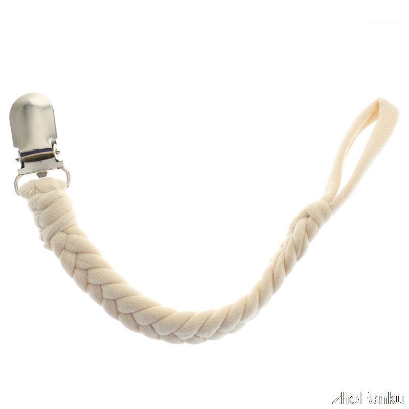 

Pacifier Clip Chain Woven Cotton Rope DIY Dummy Nipple Holder Soother Baby Teething Chewable Toys BPA-free1