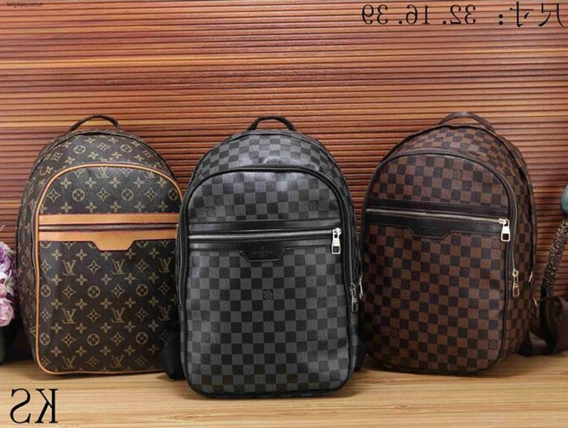 

2021 High quality Wallet new Women Bags Europe Brand Designers luxury Damier Cobal Mens Backpacks High Quality School bag-E8 8ZVC, Black grid