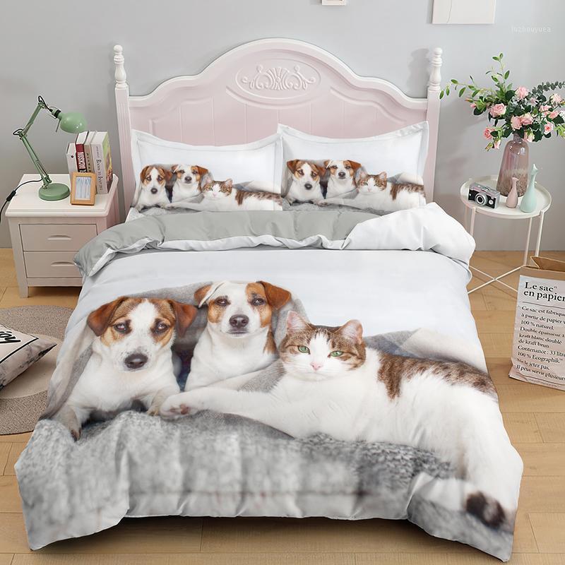 

3D Dog Printed Bedding Set Duvet Cover with Pillow Casse for Kids and Adults Bedroom Decor1, H1535