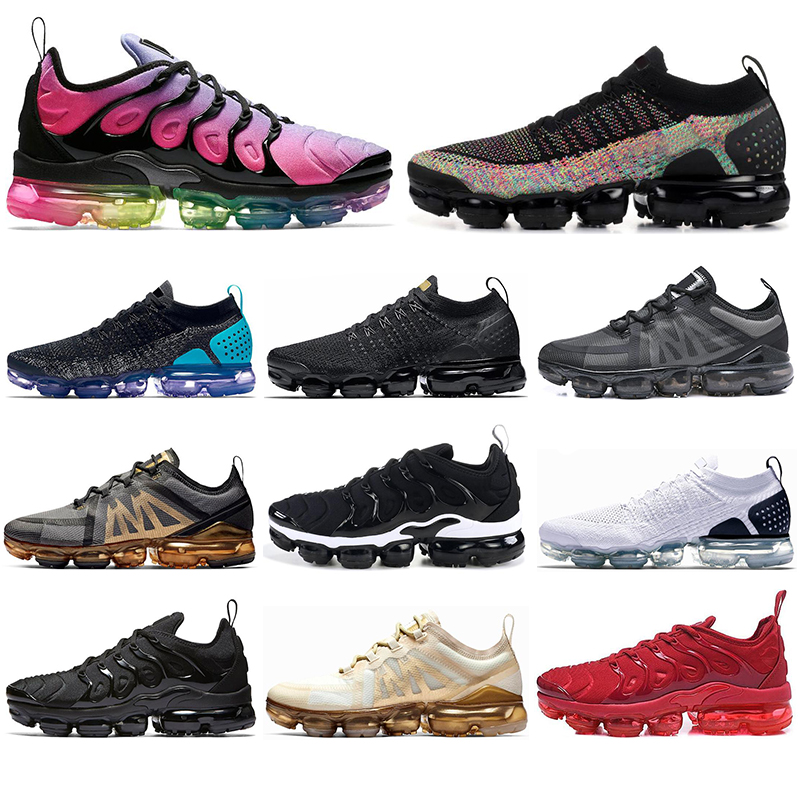 

2021 TN Plus Running Shoes for Men Women triple black white Hyper Violet Classic Outdoor Breathable Sports Sneakers Mens trainers, #18 usa 40-45