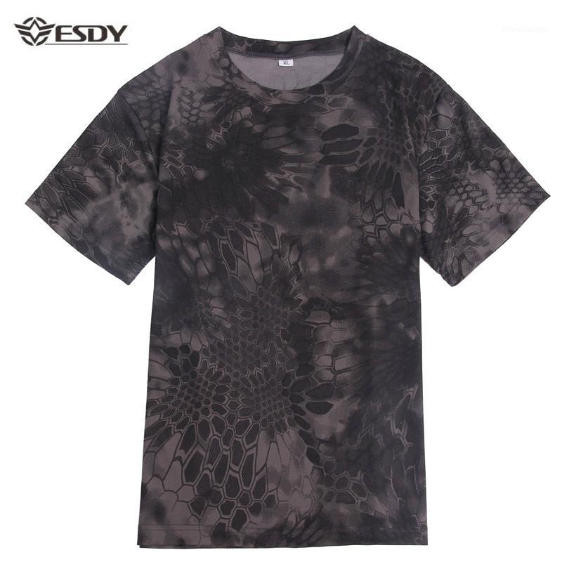 

Summer Army Running T-shirts Outdoor Camouflage Men Quick Dry Breathable Tactical Combat T-Shirt 2020 Sport Camo Tops1, Brown