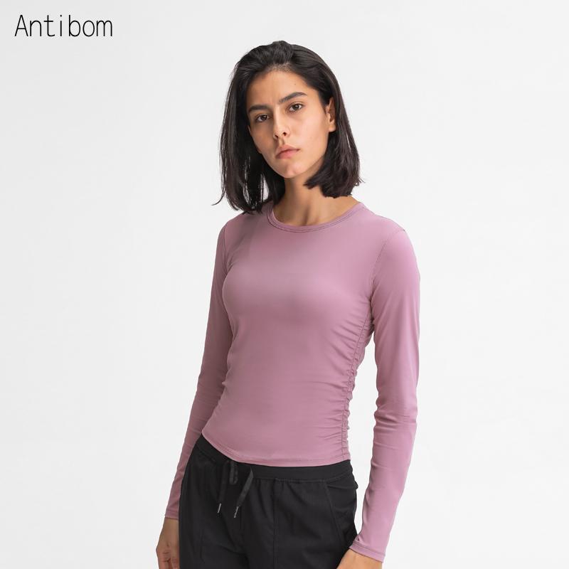 

Antibom Fit Women Yoga Top Naked Feel Quick Dry Long Sleeve Fitness Running Athletic Shirt Stretchy Breathable Workout Tops, Black