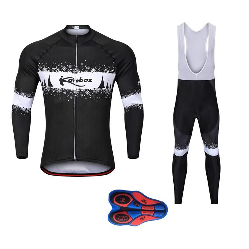

2020 Winter Men 9D Gel Breathable Pad Ropa Ciclismo Invierno Hombre MTB Long Sleeve Fleece Cycling Clothing, No bib