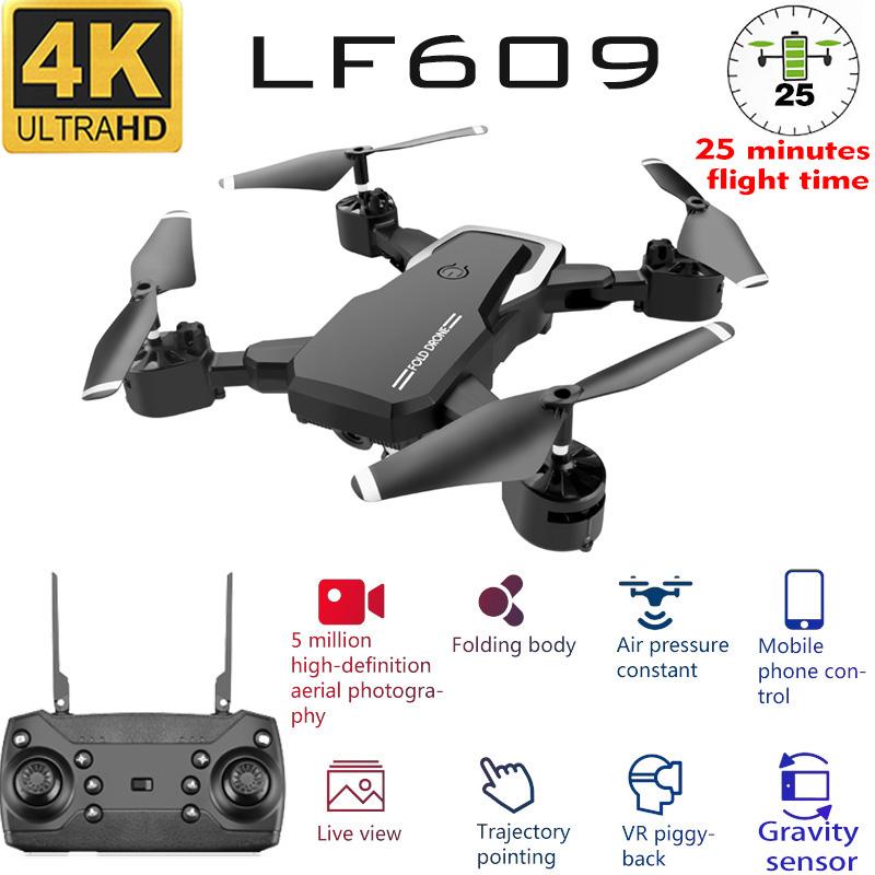 

LF609 Drone 4K with HD Camera WIFI 1080P Dual Camera Follow Me Foldable Quadcopter FPV Professional Drone Long Battery Life Toy