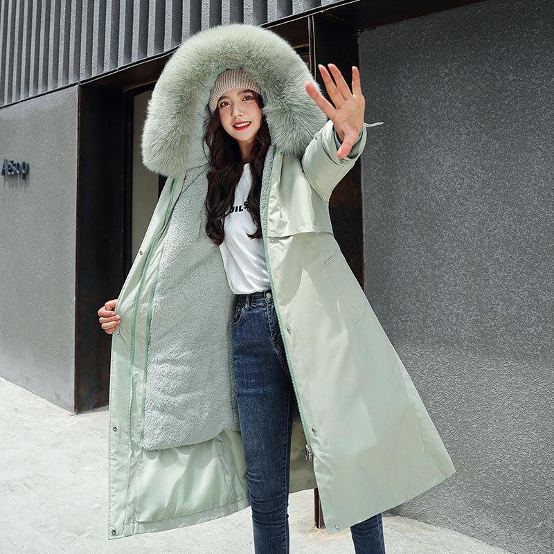 

2021 New Winter Women Solid Color Loose Faux Fur Famale Thick Warm Casual Overcoat Girls Fashion High Quality Plus Size Coat, Blue