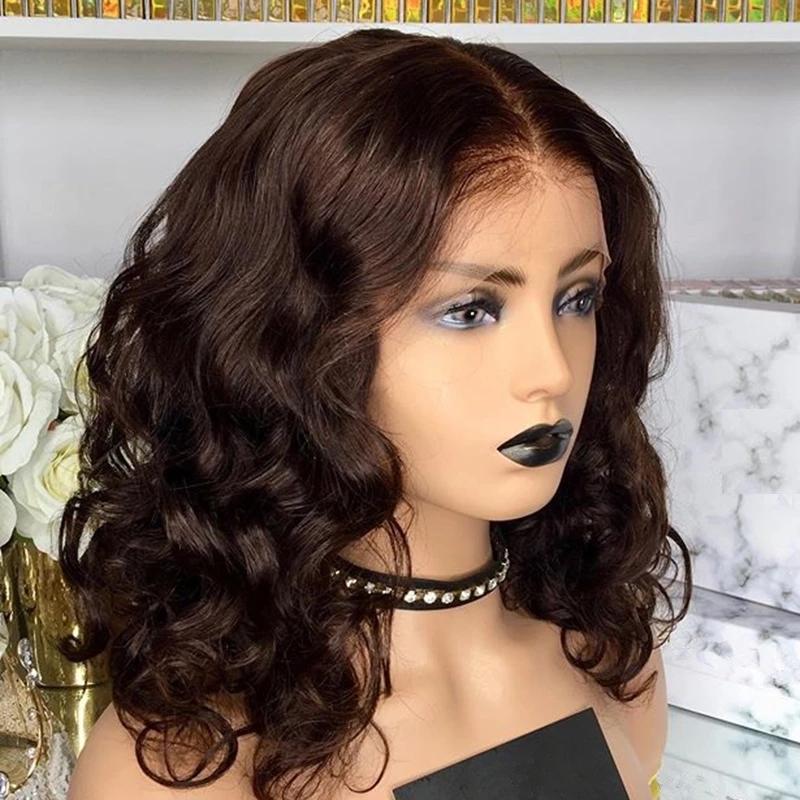 

Natural Hairline Brown Full Lace Wig 180Density Loose Wave Lace Frontal Human Hair Wigs Remy For Women, U part wig