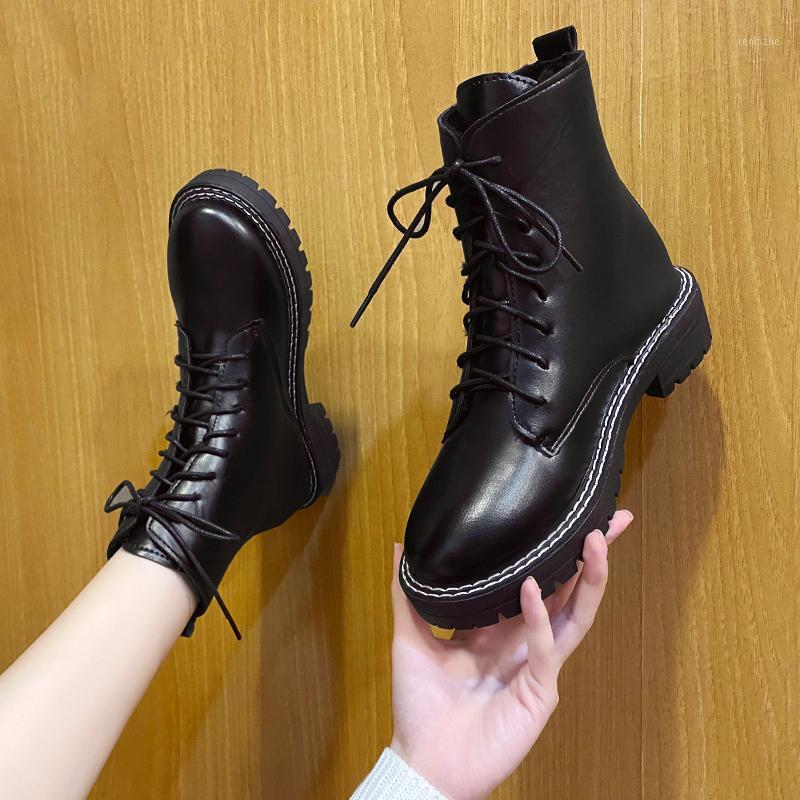 

Riding Boots Brand Women's Shoes Round Toe Boots-Women Mid Calf Low Fashion Lolita Rubber Mid-Calf Rock Ladies 2020 PU1