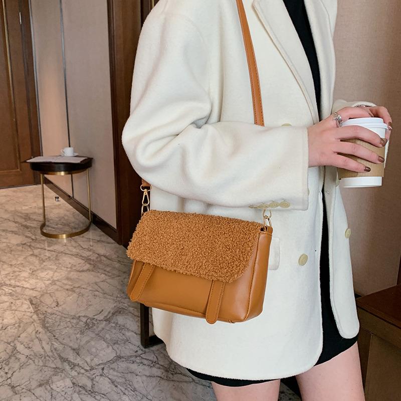 

OLUOLIN Women Shoulder Bag PU Leather Crossbody Bag Ladies Small Square Handbags Female Daily Messenger, Black