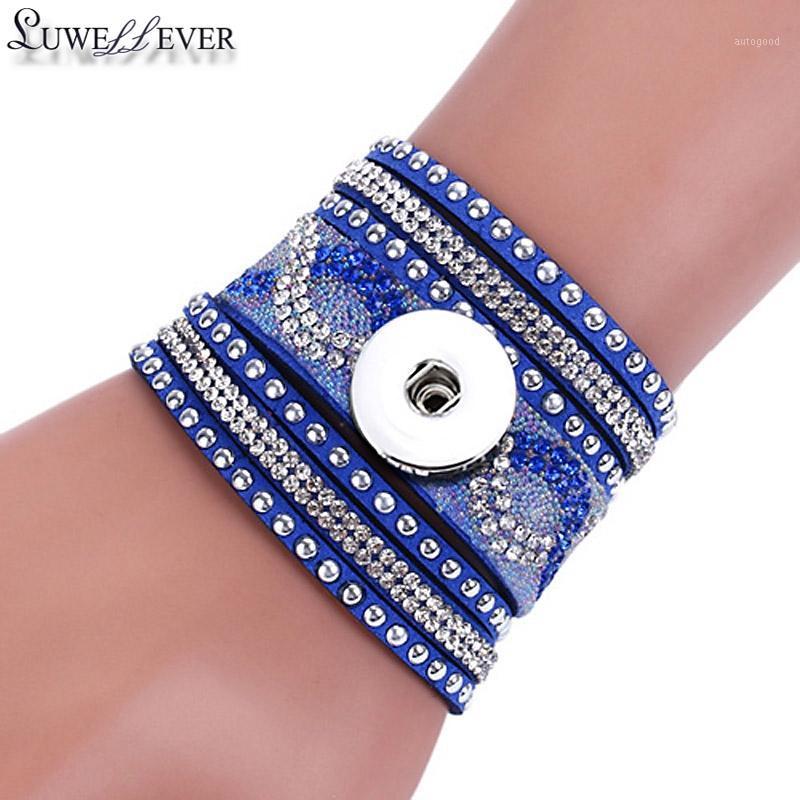 

Charm Bracelets Unlimited Bracelet 077 Crystal Velvet Infinity 18mm Snap Button Jewelry Bangle For Women Gift Jewelry1