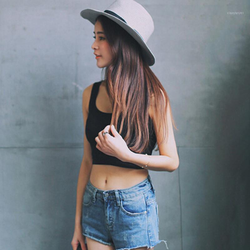 

New Sportswear Women Short Crop Tops Sleeveless U Crop Tops Yoga Shirts Fitness Tank Female Cotton Yoga Vest1, White