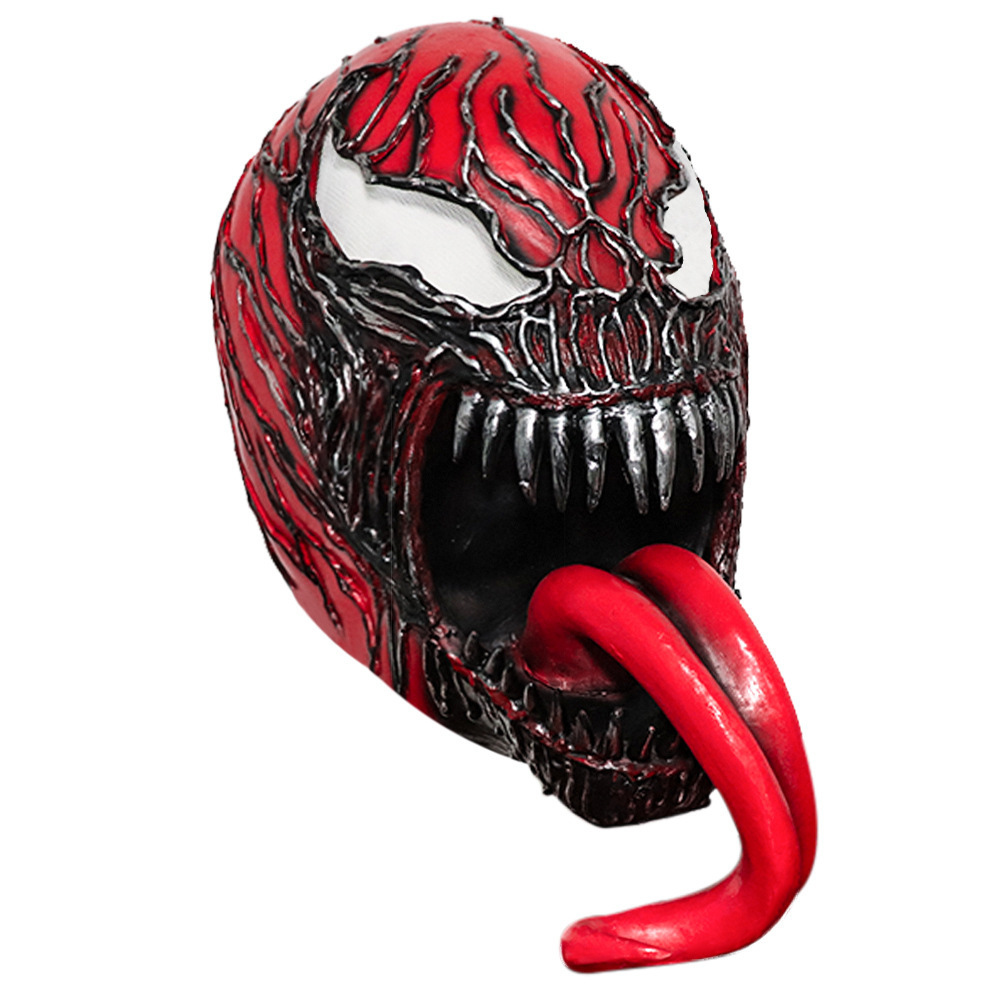 Reneecho Men : Let There Be Carnage Scary Latex Masks Halloween Venom 2 Mask For Adult Do Sleep