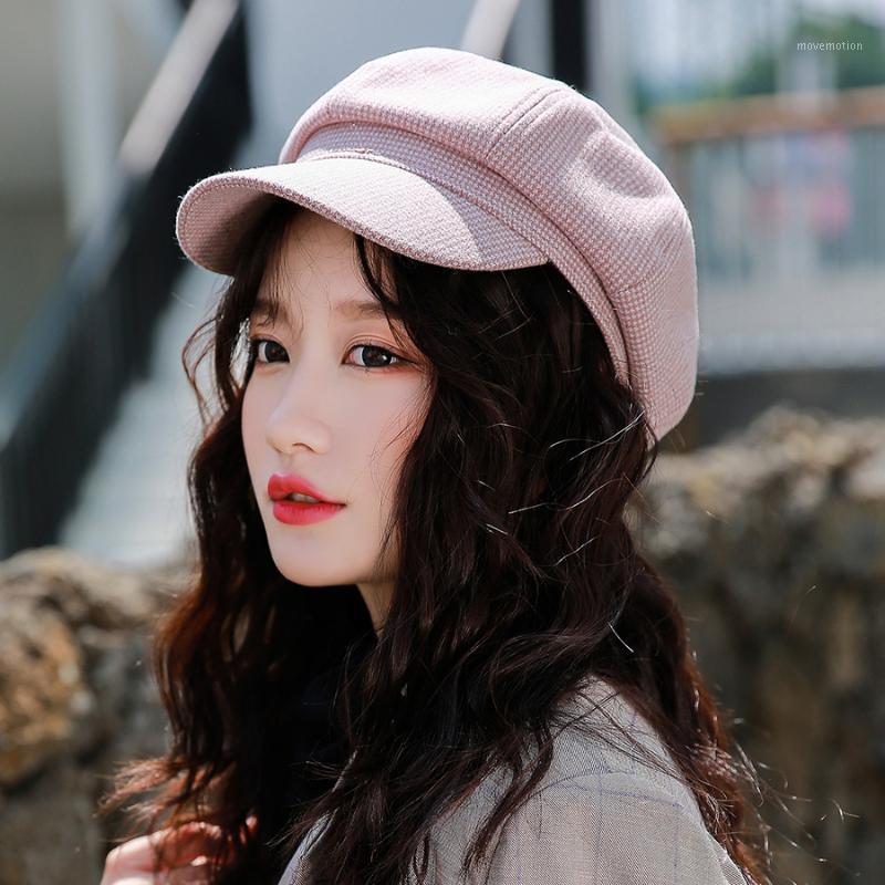 

Autumn and winter new plus velvet padded octagonal hat Fashion casual retro winter warm versatile cashmere beret1