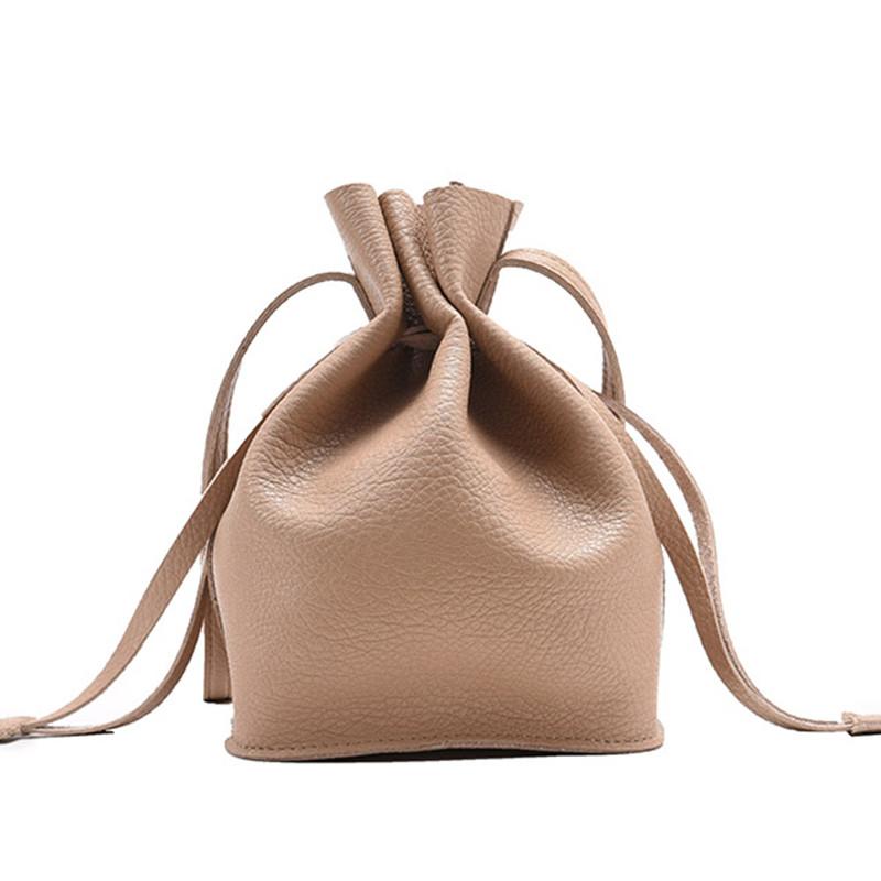 

Fashion Women Shoulder Bag Small Ladies Crossbody Bags Khaki 2021 Bucket Bag Artificial Leather Light Designer Personality Bags, Coffee
