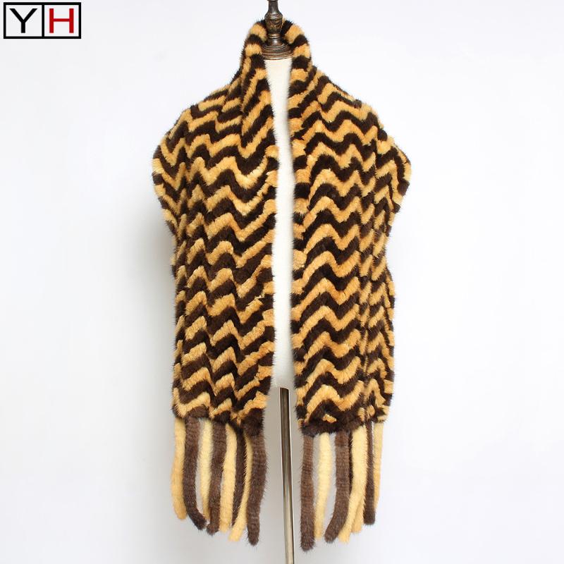 

Scarves Luxury Real Scarf Cloak, Knit TasselGenuine Shawl Scarf, Long Style Fashion Fur Scarfs