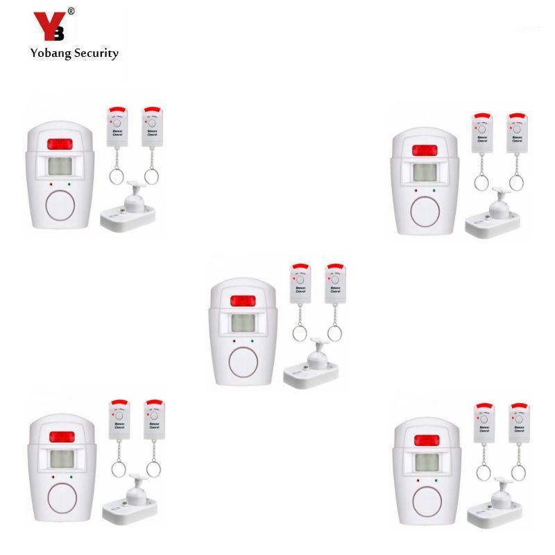 

Yobang Security 5pcs Wireless PIR/Motion Sensor Alarm+2 Remote Controls Local Alarm Burglar 105db Siren Local Alarm System1