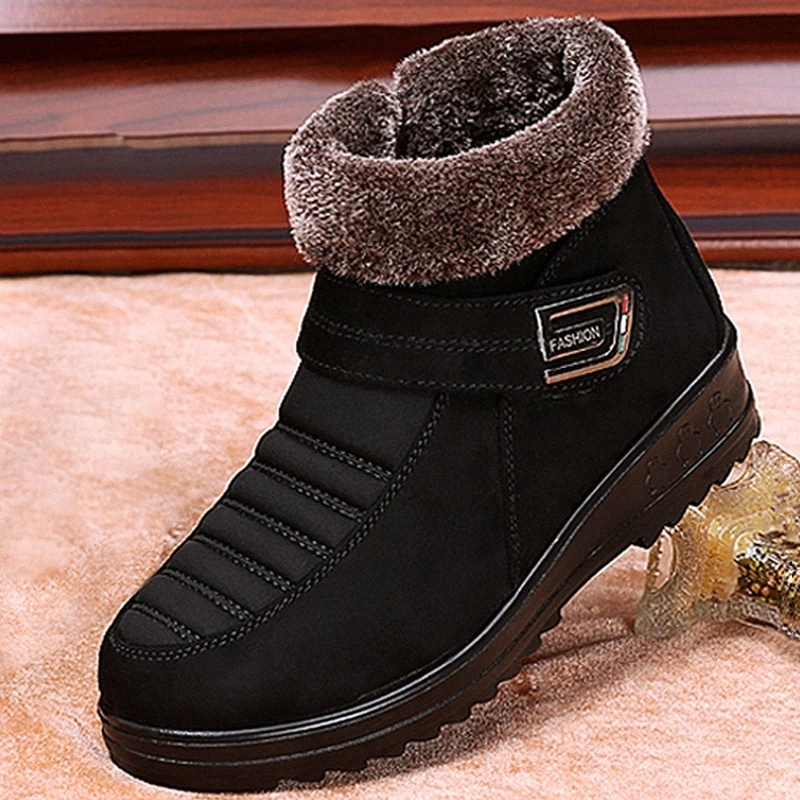 

Women Boots Plus Size Snow Boot For Women Winter Warm Shoes Fashion Winter Boots Warm Plush Shoes Woman #hp1Z, Black