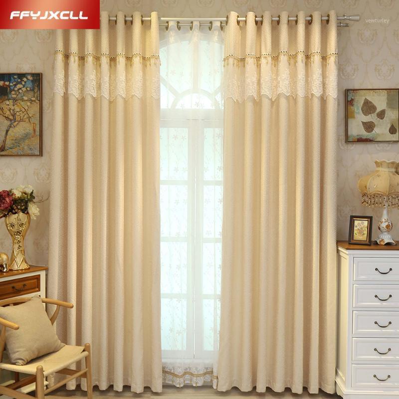 

Simple Modern Solid Color Blackout Curtain Cloth For living Room Bedroom Kitchen Window Treatment Drapes Tulle1, Tulle