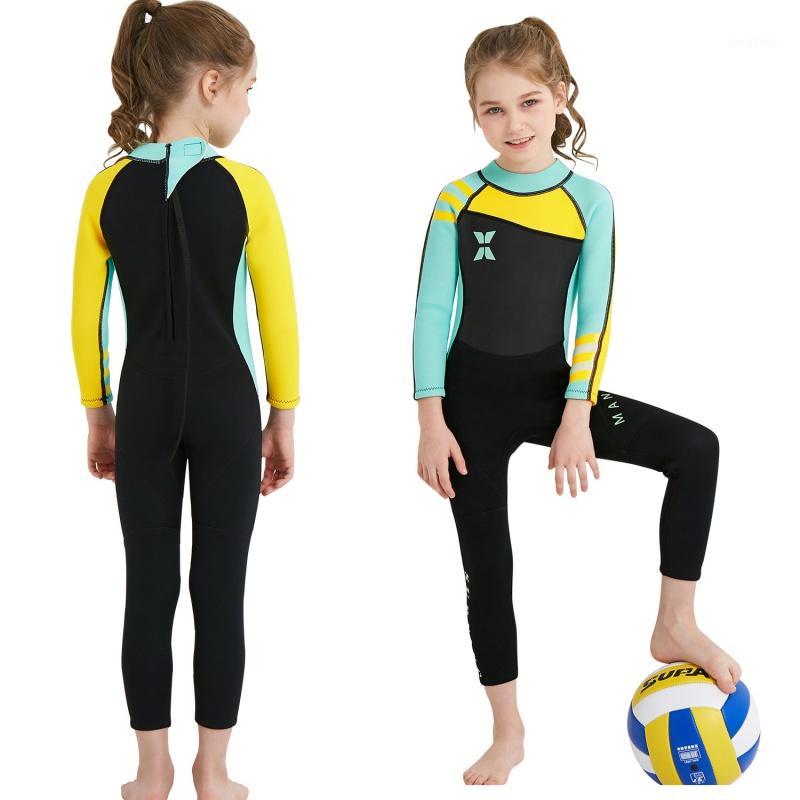 

Kids Diving Suit Wetsuit 2.5MM Neoprene Kids Wetsuit children for boys girls One-piece Long Sleeves UV protection Swimwear1