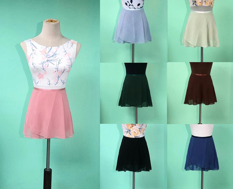 

Ballet Dance Skirt New Style Pure Color Chiffon Practice Leotard Small Apron Tutu Adult High Quality Ballet Dress, Bl060