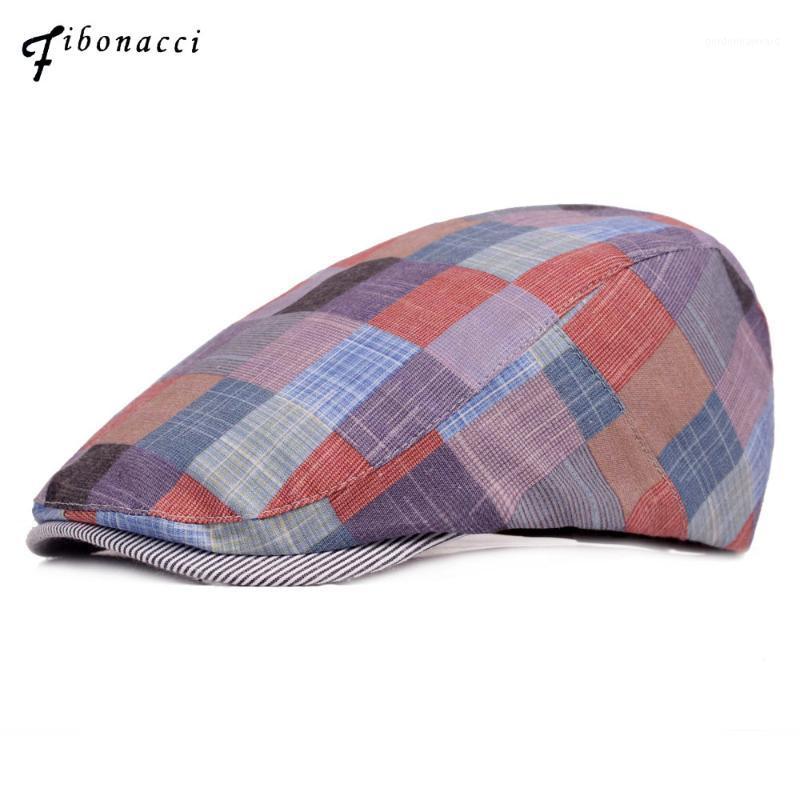 

Sboy Hats Fibonacci Vintage Beret Men Womwn Hat Cotton Patchwork Flatcap Cap1