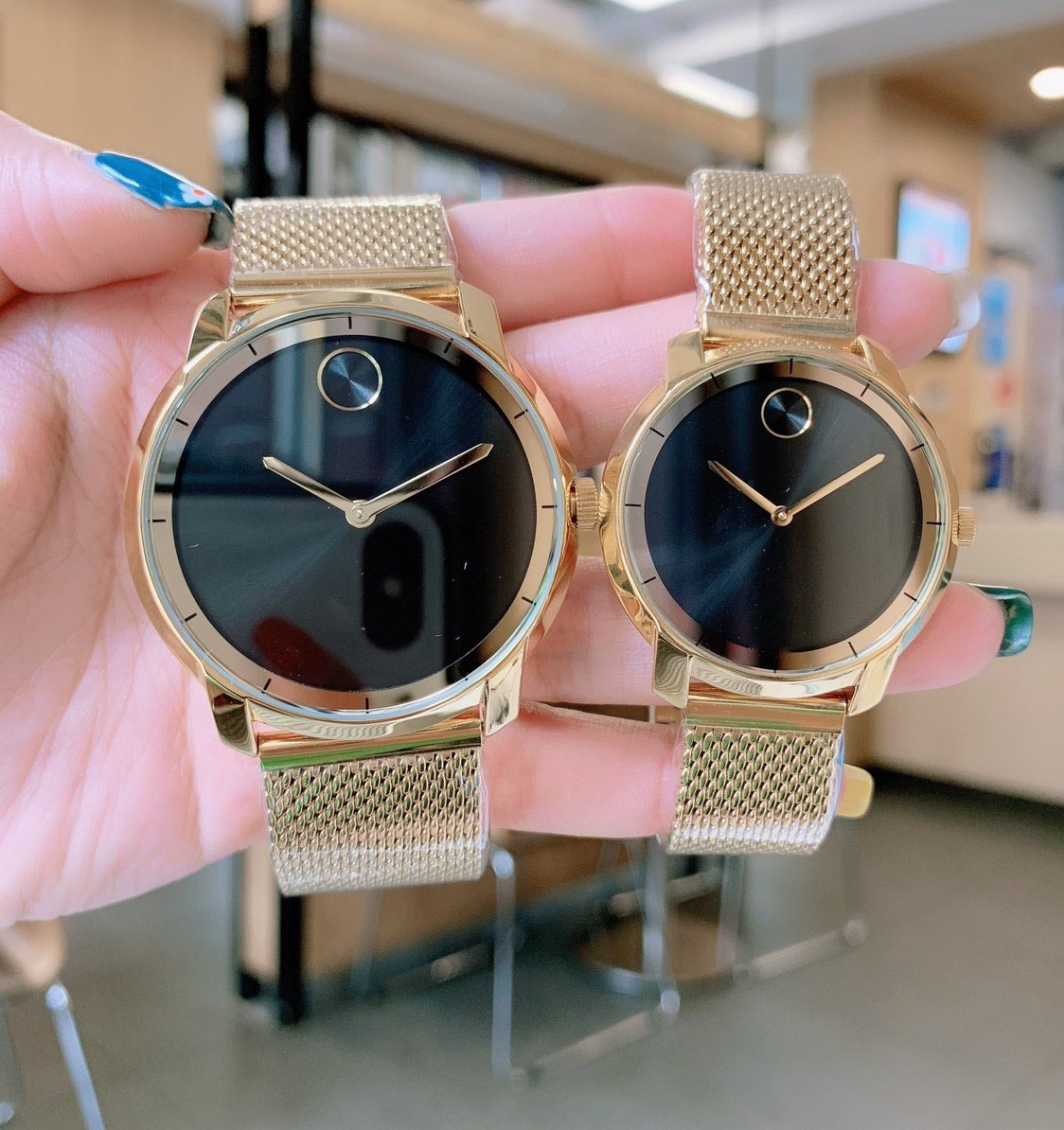 

Men Women Watches Couple Watch Quartz Movement Stainless Steel Strap Watches High Quality Waterproof Watch Party big:43mm small:36mm, White