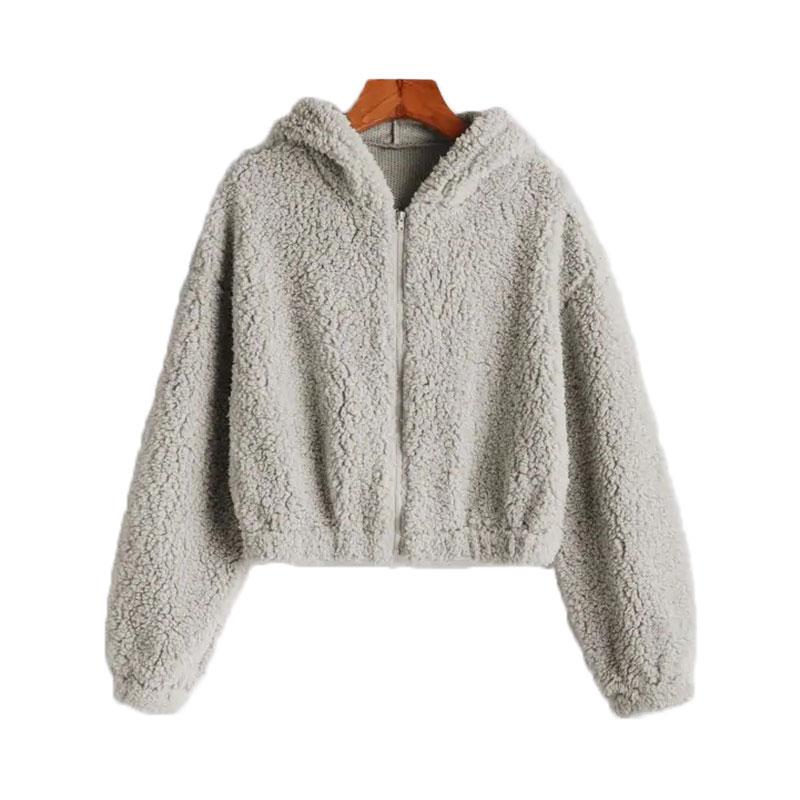 

Autumn Winter Faux Fur Coat Women 2021 Casual Warm Soft Zipper Fur Jacket Plush Overcoat Pocket Plus Size Teddy Coat Female XL, Brown