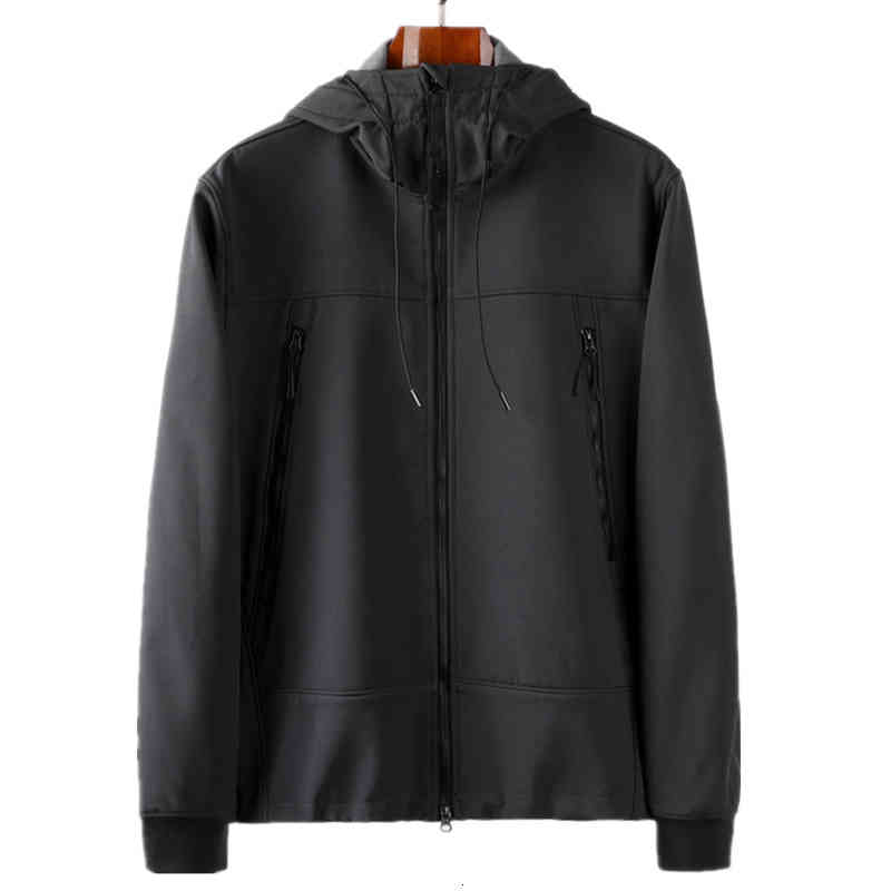 

Men's Jackets spring autumn loose Plush thicken top mens jacket coat There are glasses on the hat hoodies sweaters handsome personalized coats TAQH, Pure black