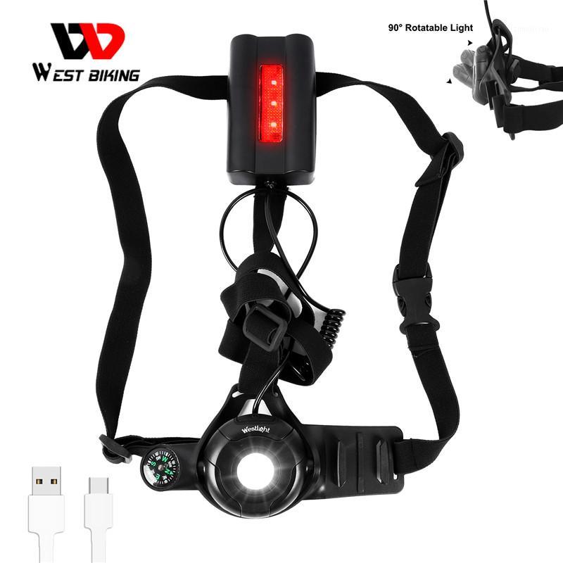 

WEST BIKING Bicycle Light USB Charge Night Safety Warning Running LED Chest Lamp Outdoor Fishing Hiking Cycling Light1