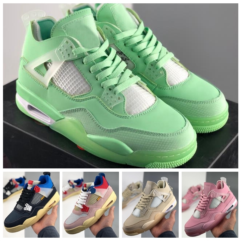 

Union 4 Cream Sail Green Basketball Shoes Women Mens Trainers Sneakers 4s Guava Ice Pink Jumpman Sports zapatos Size 13 with Box, #5