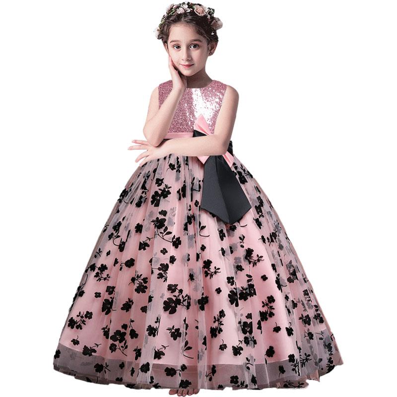 

Girl's Dresses Flower Girl Birthday Formal Communion Exchange Banquet Waist Open Back Dress 2022 Christmas Ball Party Long, Red;yellow
