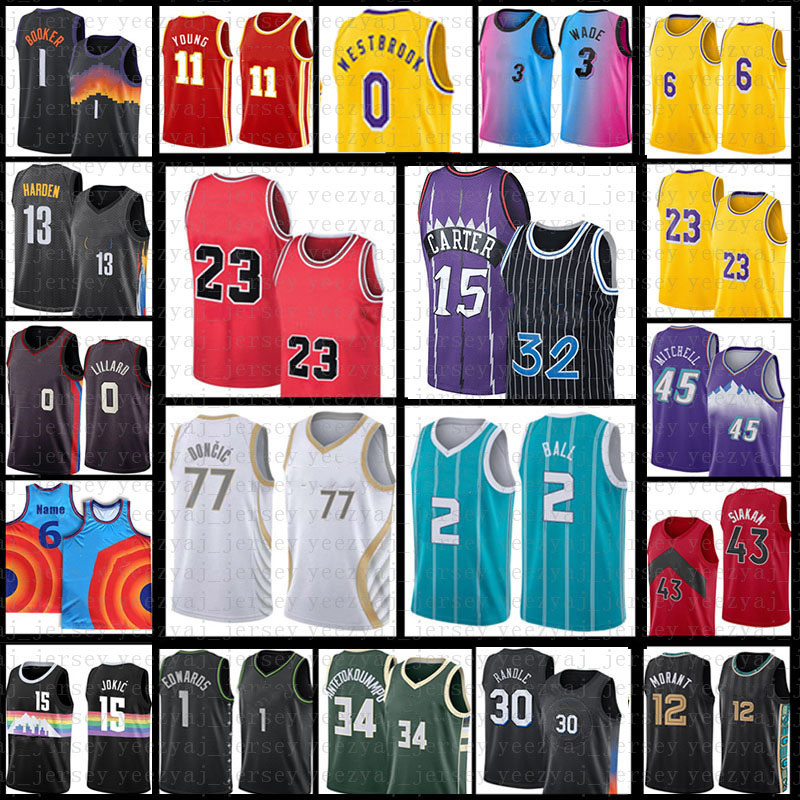 

Mitchell Westbrook Harden Durant James Basketball Jersey 6 Williamson Barrett Rose Ja Jimmy Morant Wade Butler Doncic Jokic Carter Devin LaMelo Booker Ball Pippen, Mens jersey