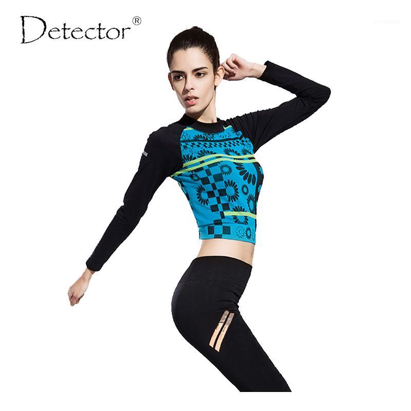 

Detector Women Sports Compression Long Sleeve T Shirt Fitness Women Running Shirt Femme Printing Gym Quickly Dry Clothes1, Grey