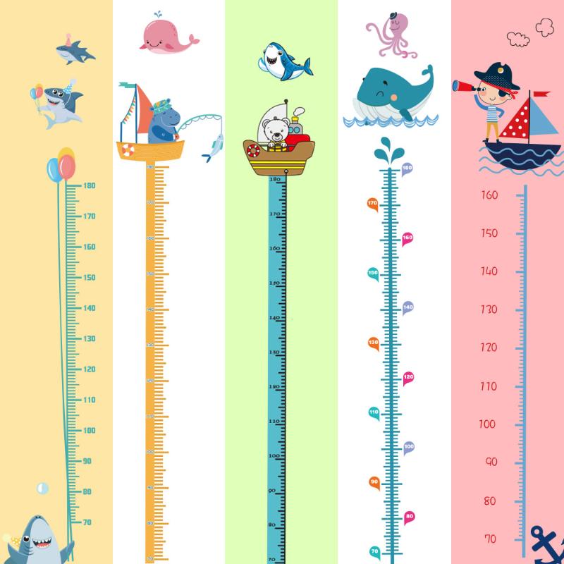 

160cm/180cm Child Height Measurement Wall Sticker Bedroom Decoration PVC Wall Decor Sticker Self-adhesive Removable House Decor